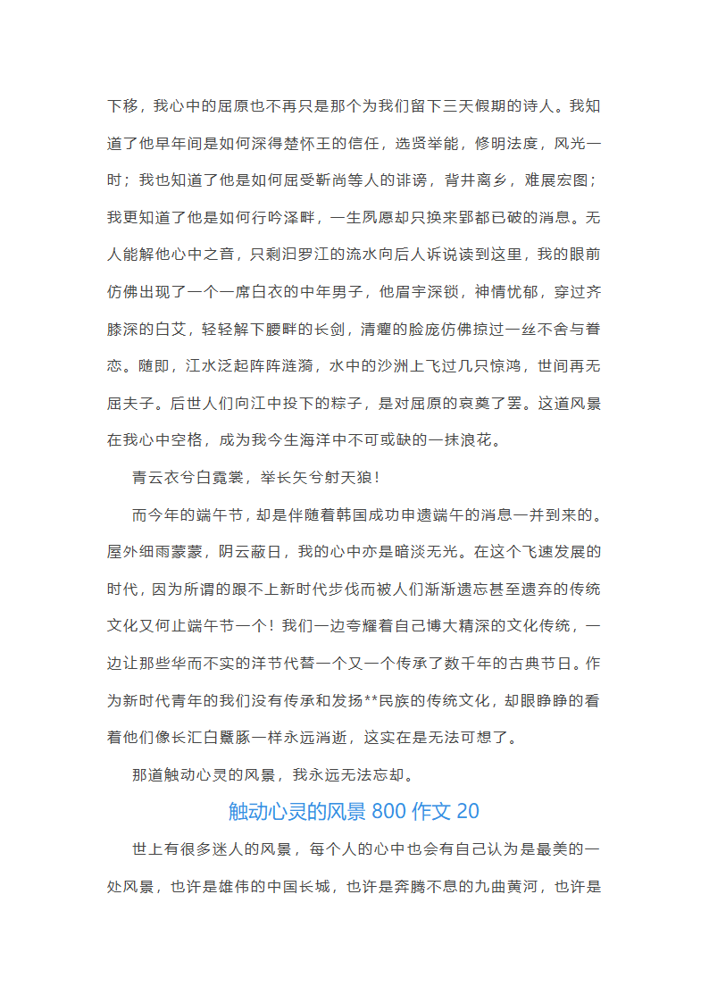 触动心灵的风景800作文第29页