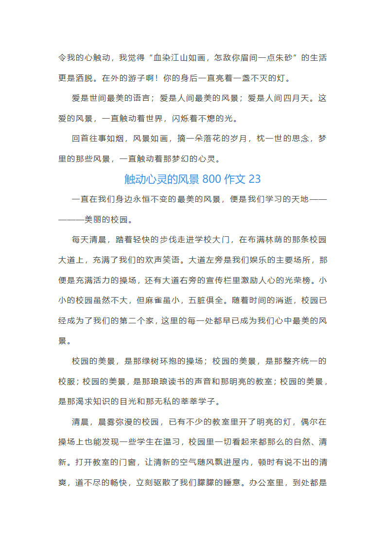 触动心灵的风景800作文第34页