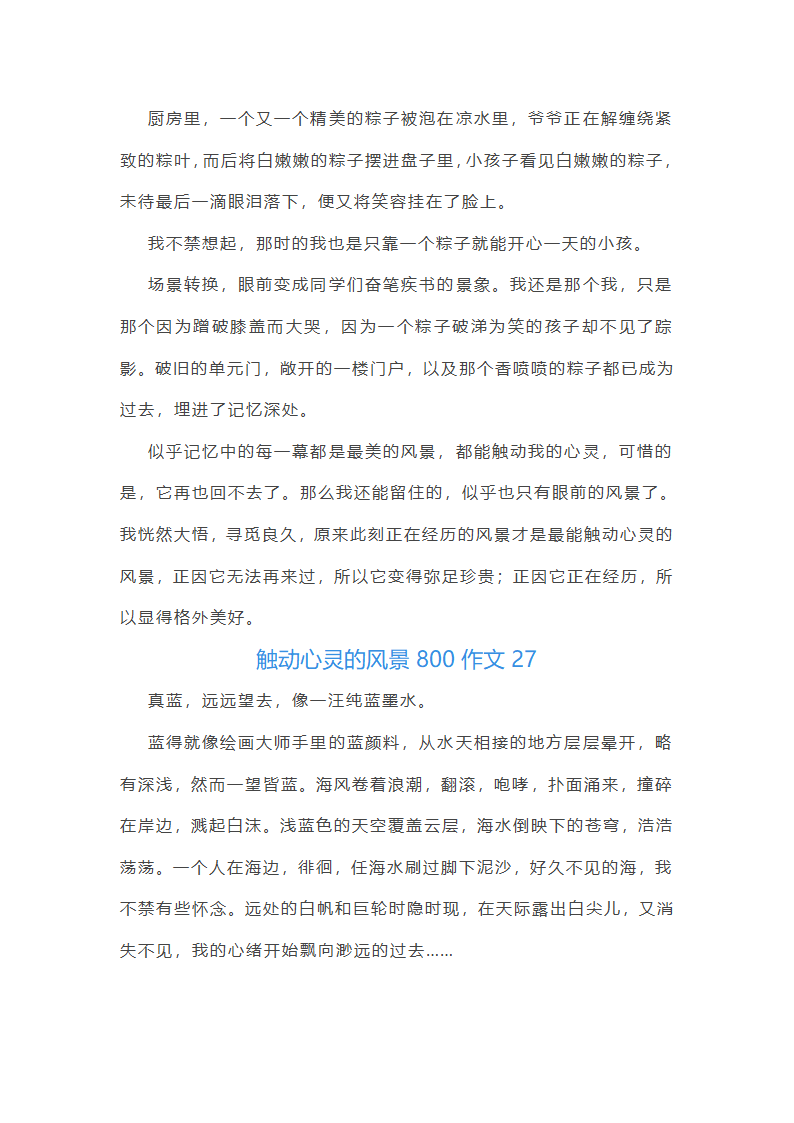 触动心灵的风景800作文第40页