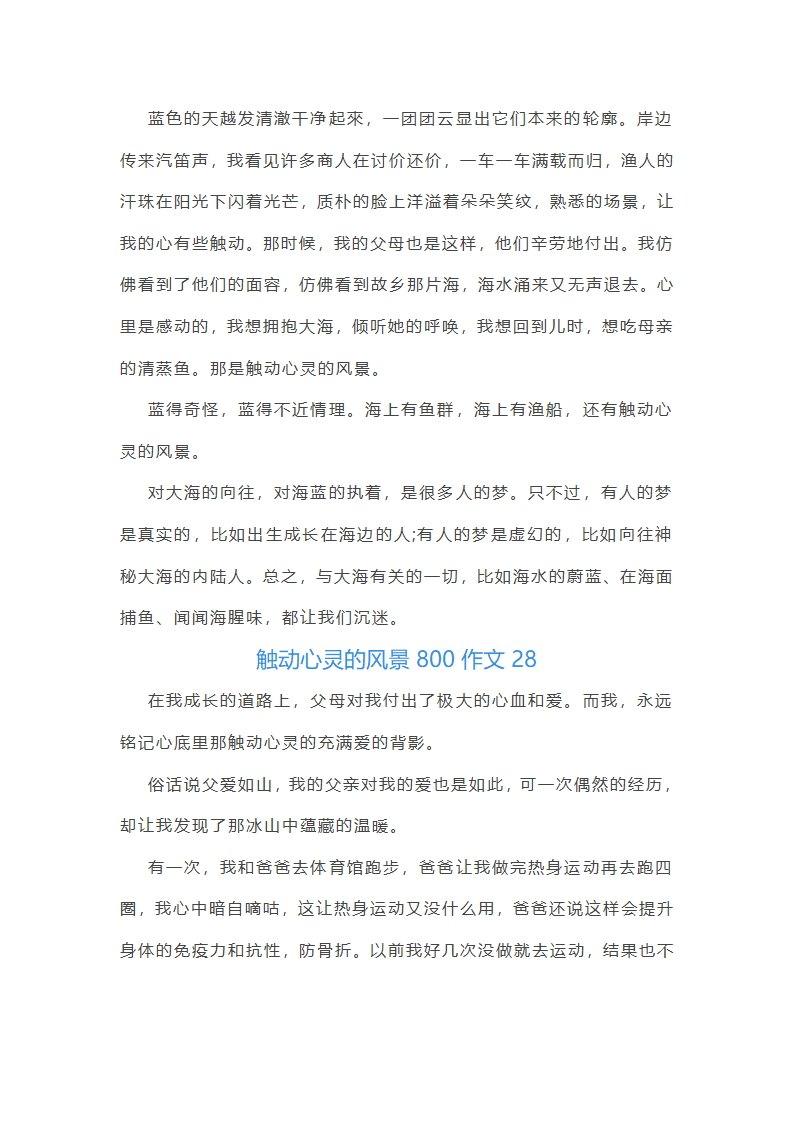 触动心灵的风景800作文第41页