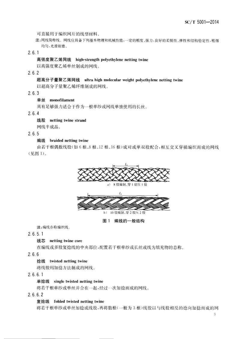 渔具材料基本术语SCT5001-2014 第5页
