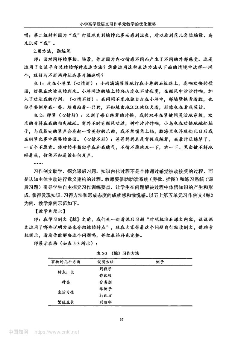 小学高学段语文习作单元教学现状及优化策略第75页