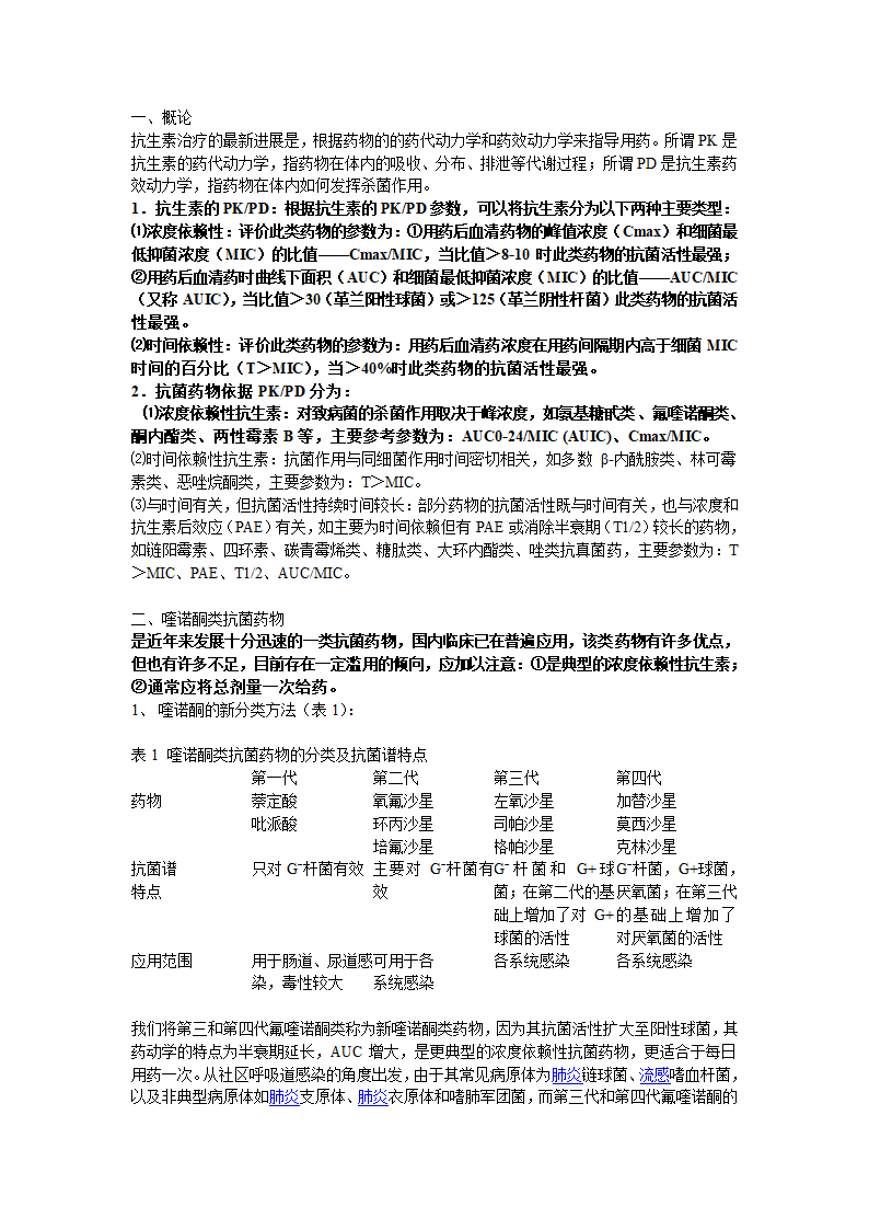 抗菌药物