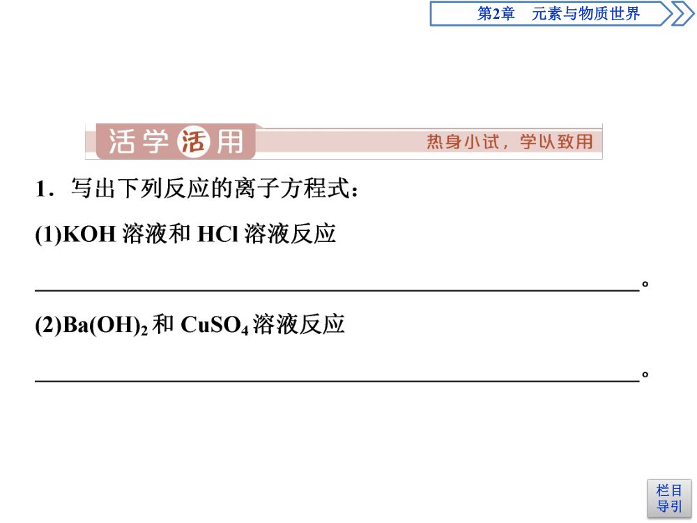 《离子反应 》教学课件第23页