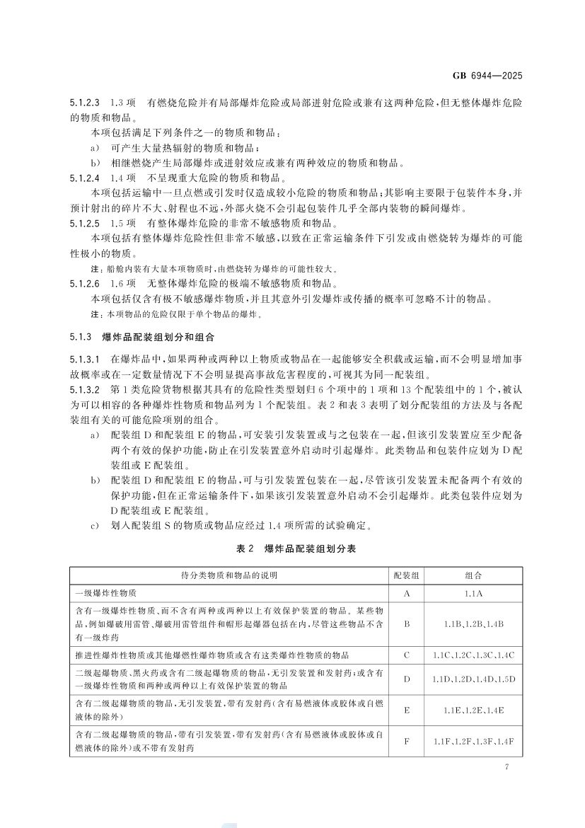 危险货物分类和品名编号GB6944-2025第13页