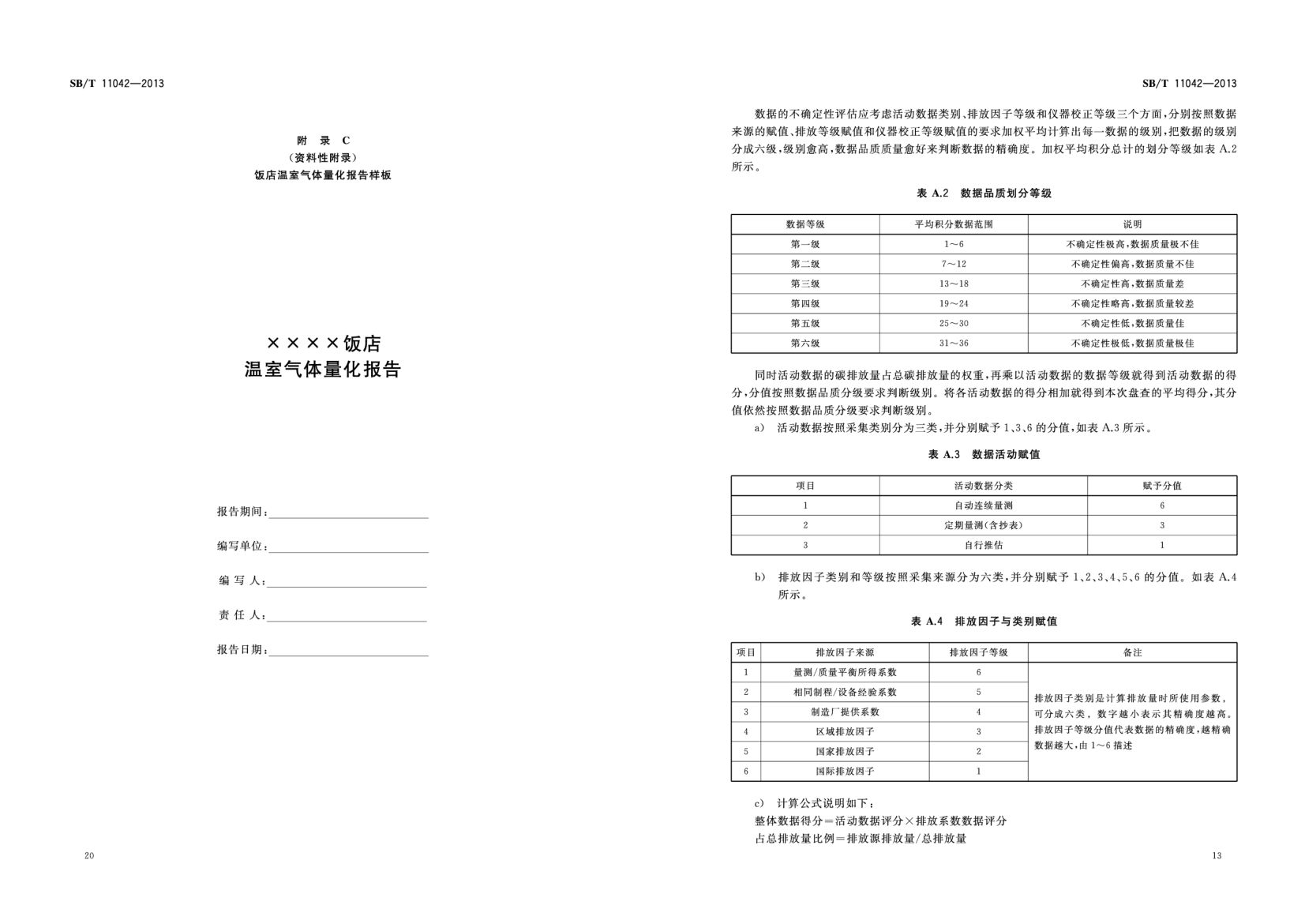 饭店业碳排放管理规范SBT11042-2013第24页