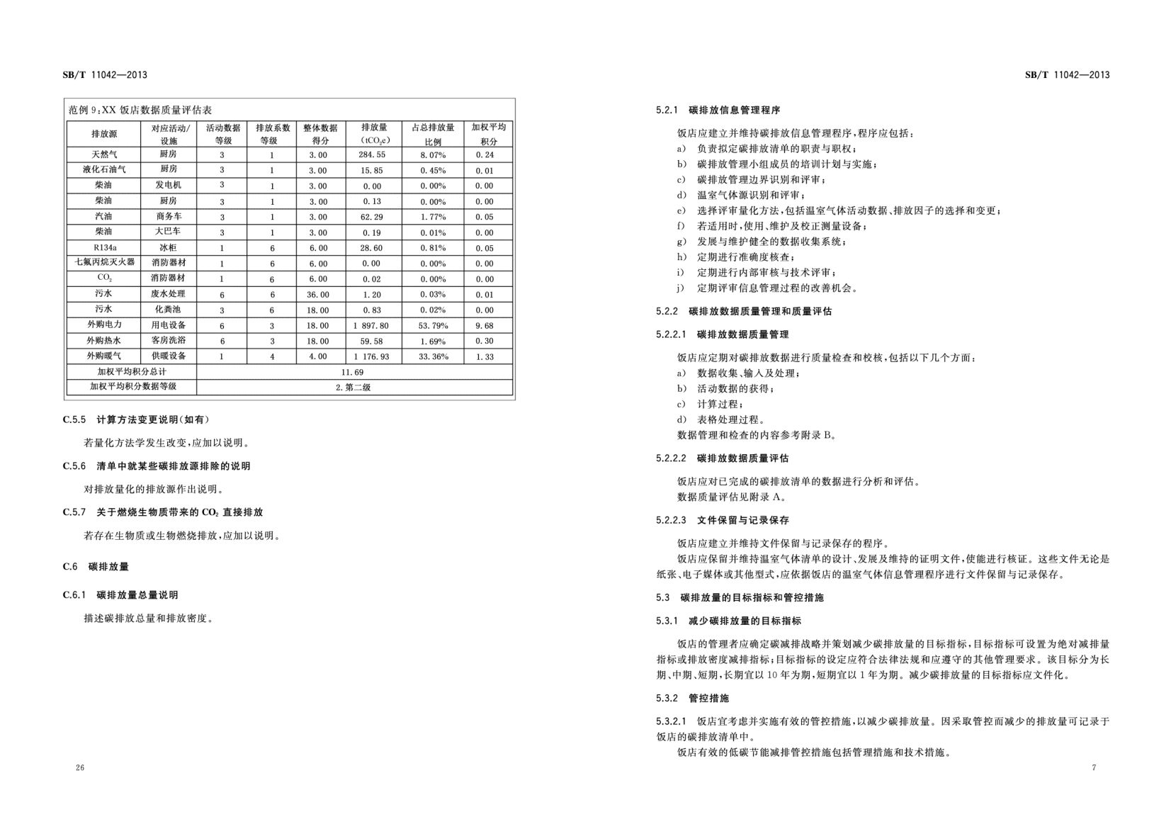饭店业碳排放管理规范SBT11042-2013第30页