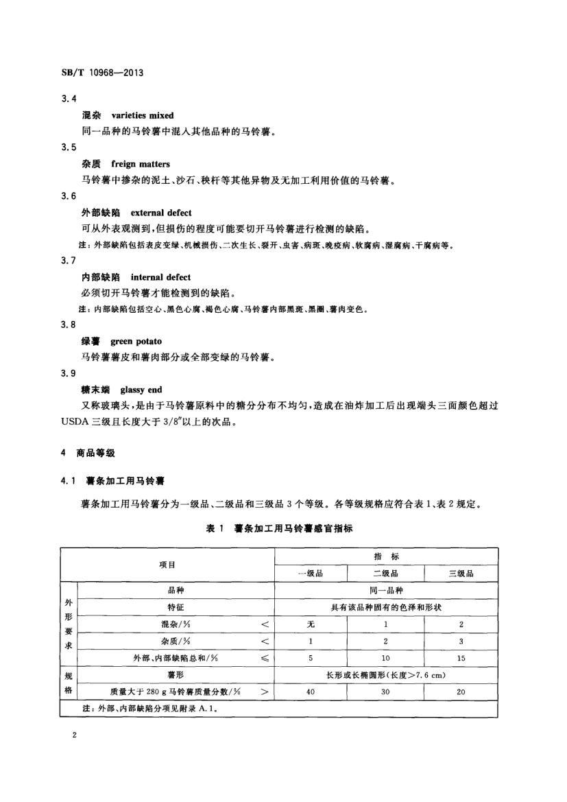加工用马铃薯流通规范SBT10968-2013第5页