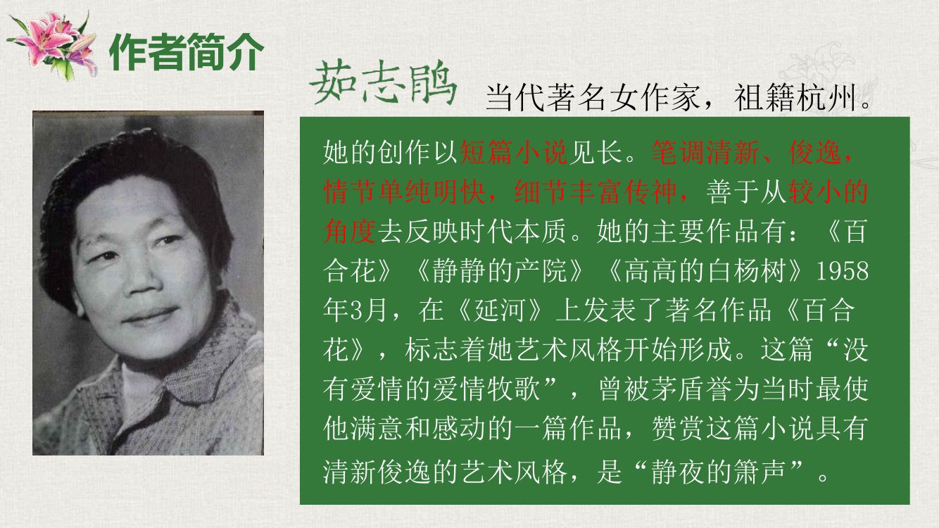 《百合花》教学课件第5页