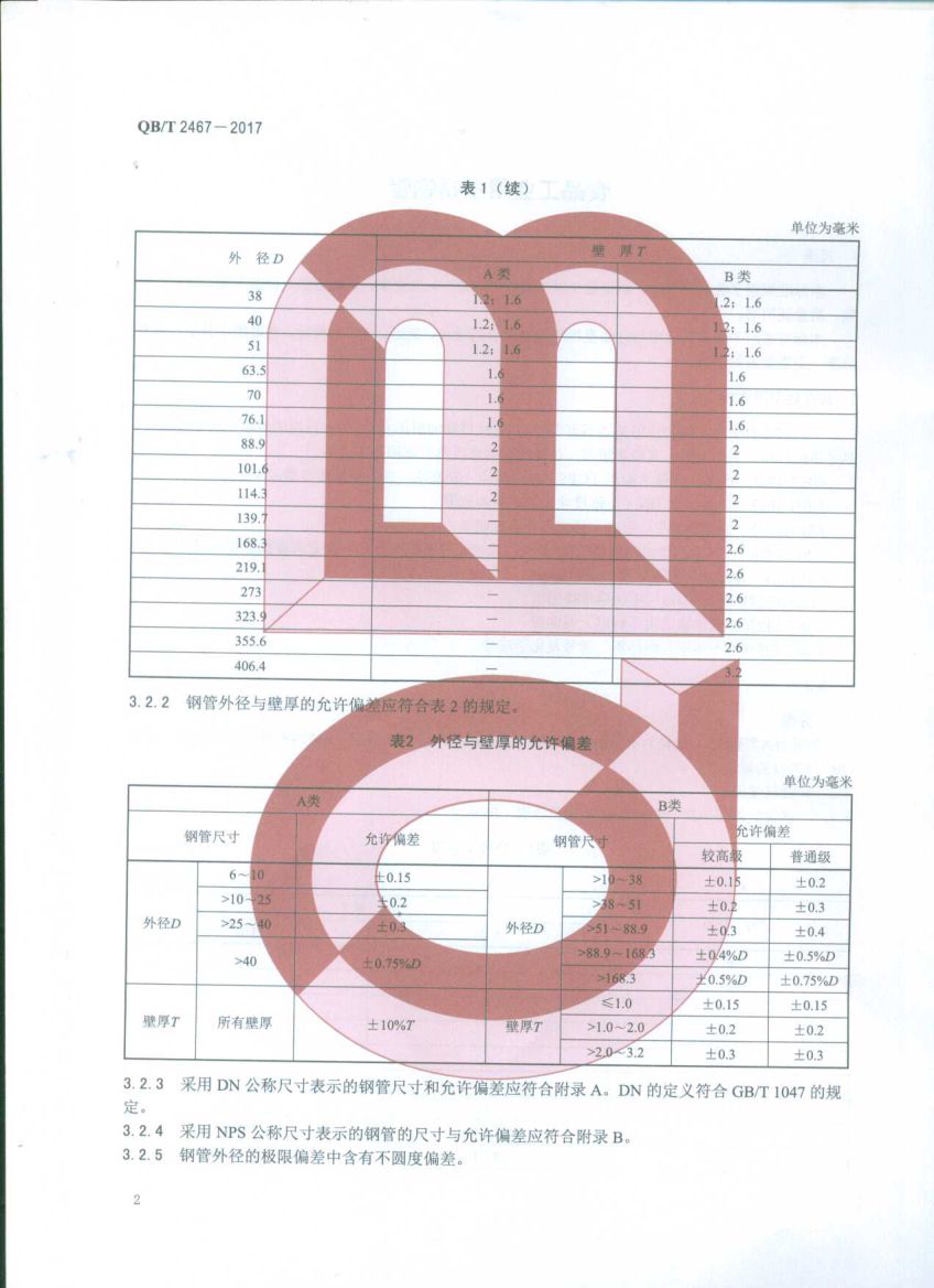 食品工业用不锈钢管QBT2467-2017第4页