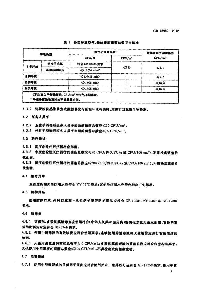 医院消毒卫生标准GB15982-2012第6页