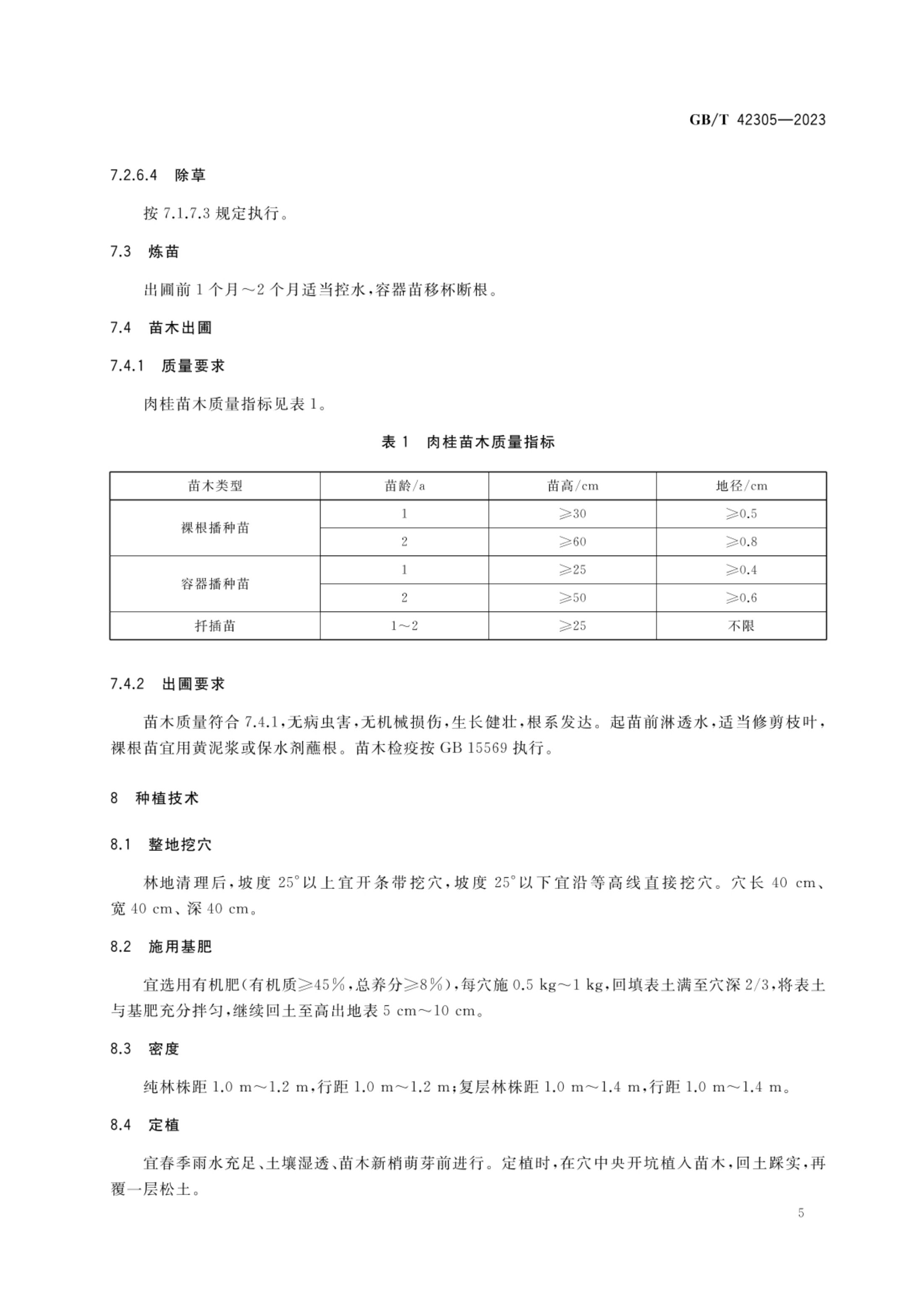 肉桂栽培技术规程GBT42305-2023第7页