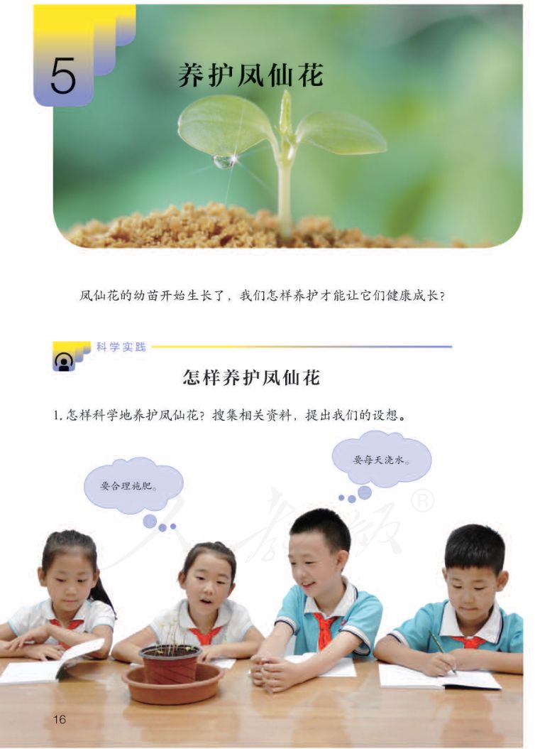 小学科学三年级下册人教版课本第18页