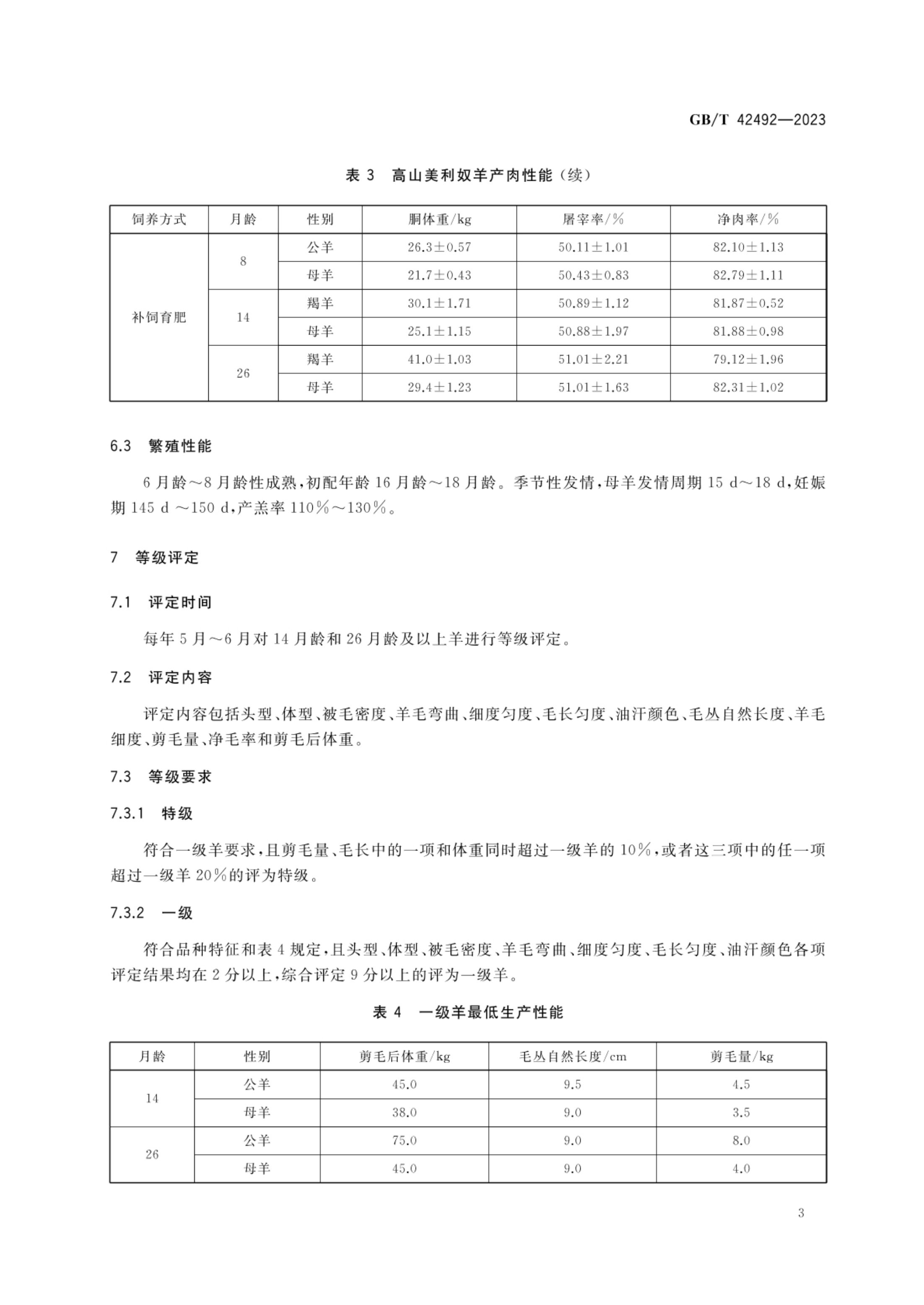 高山美利奴羊GBT42492-2023第5页