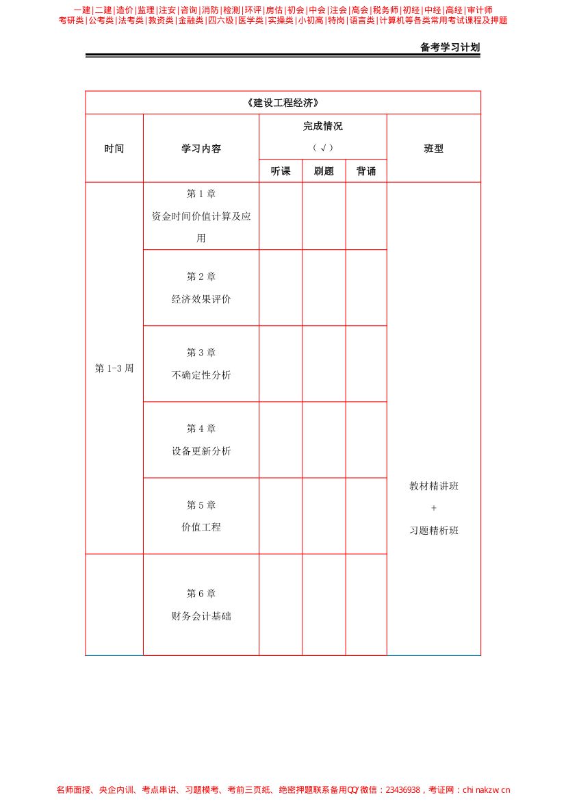 一级建造师（水利）备考学习计划第7页