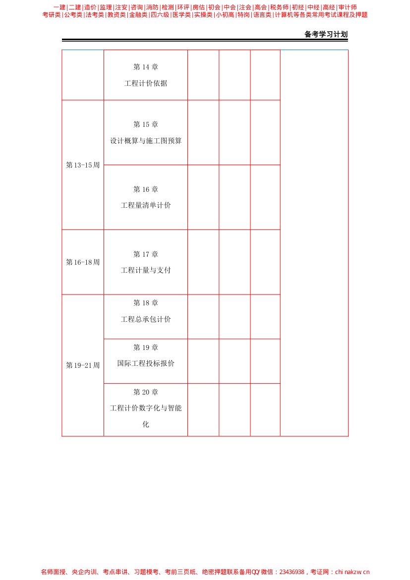 一级建造师（水利）备考学习计划第9页