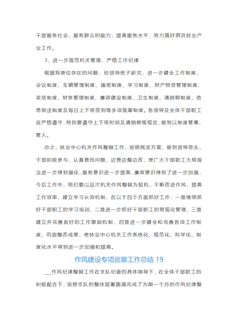 作风建设专项巡察工作总结第48页