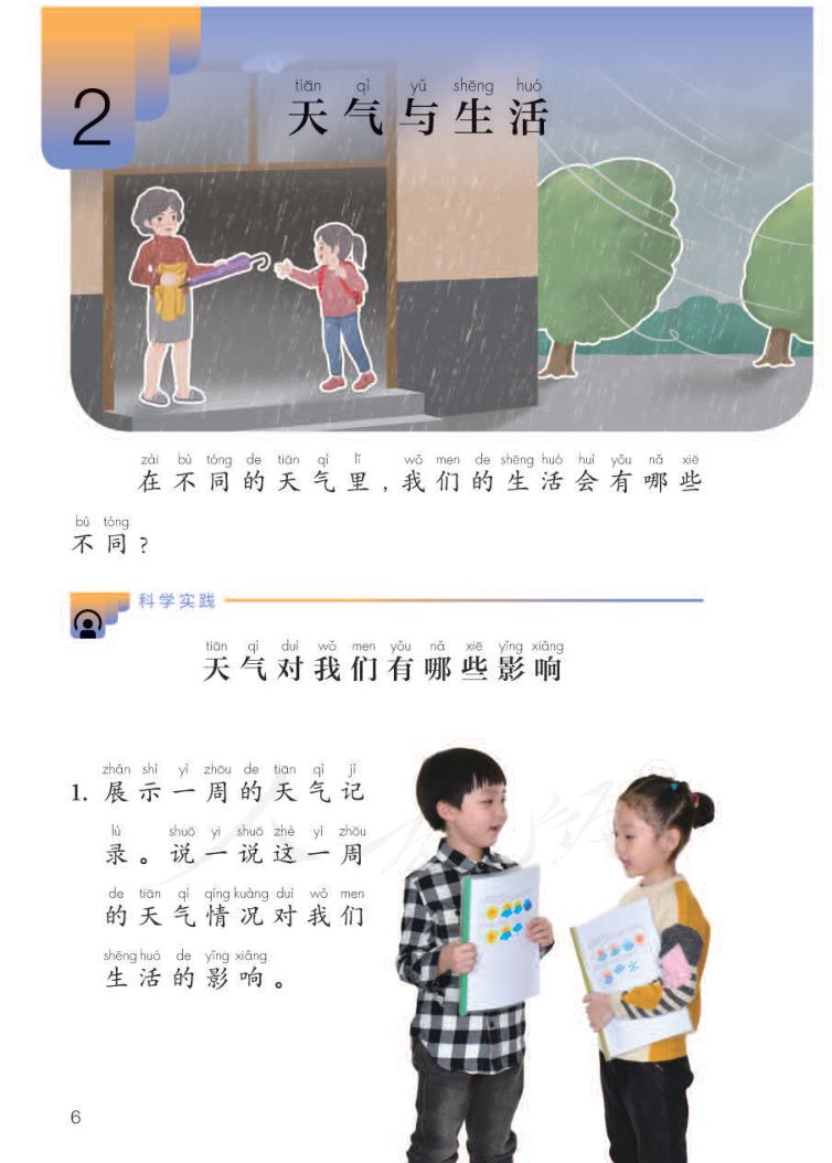 小学科学二年级下册人教版课本第8页