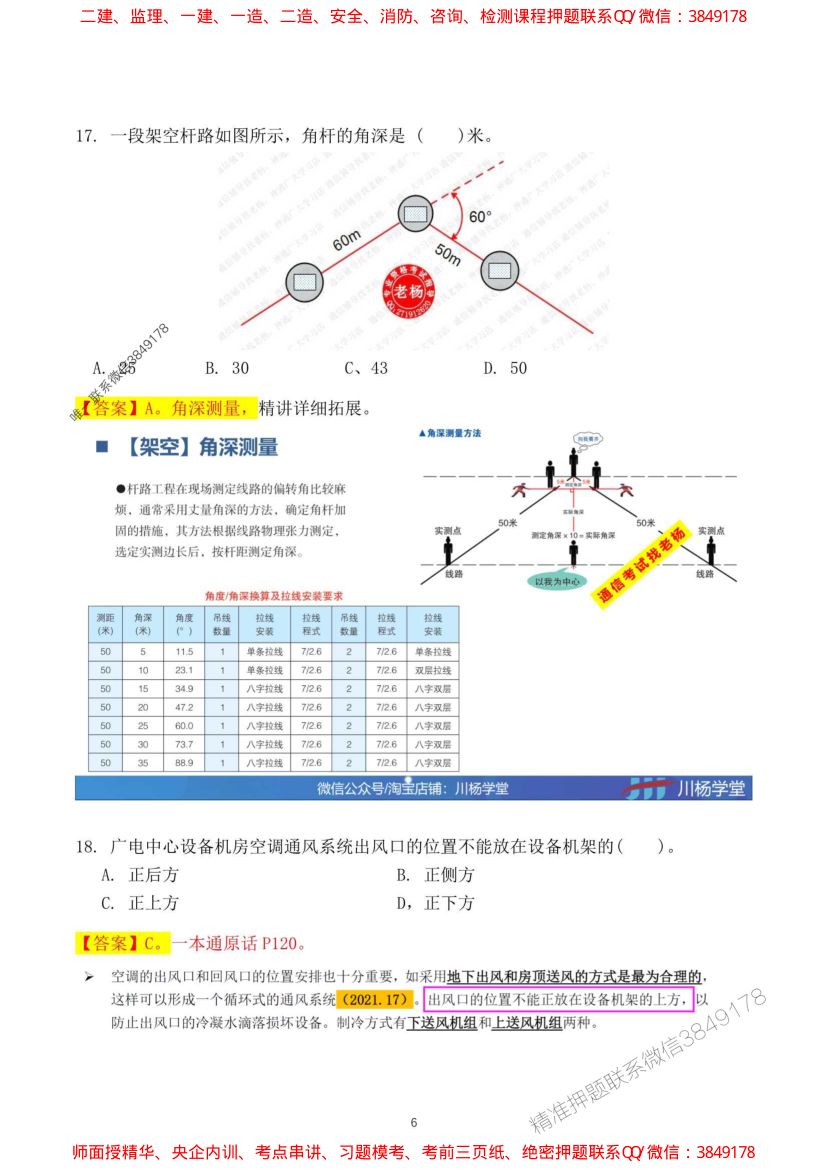 2024一建通信实务真题及答案第6页