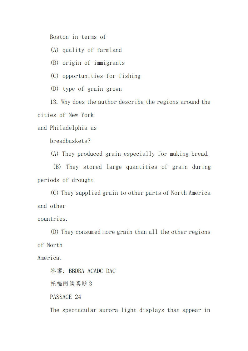 TOEFL托福阅读真题汇总第14页