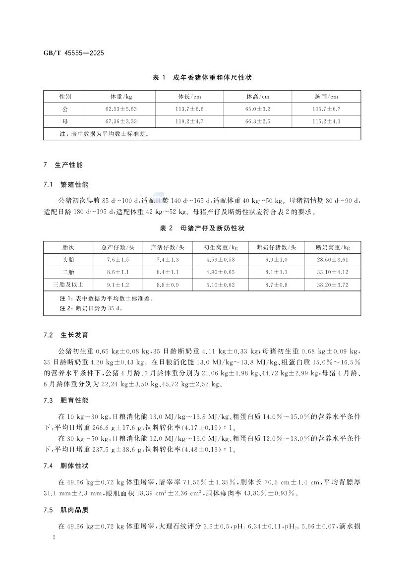 香猪GBT45555-2025第4页