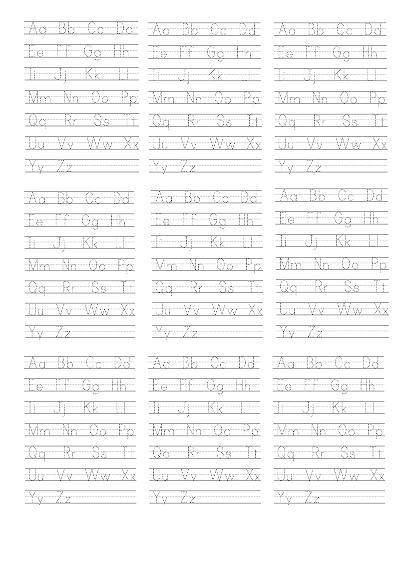 幼中小英语26个字母练习第2页