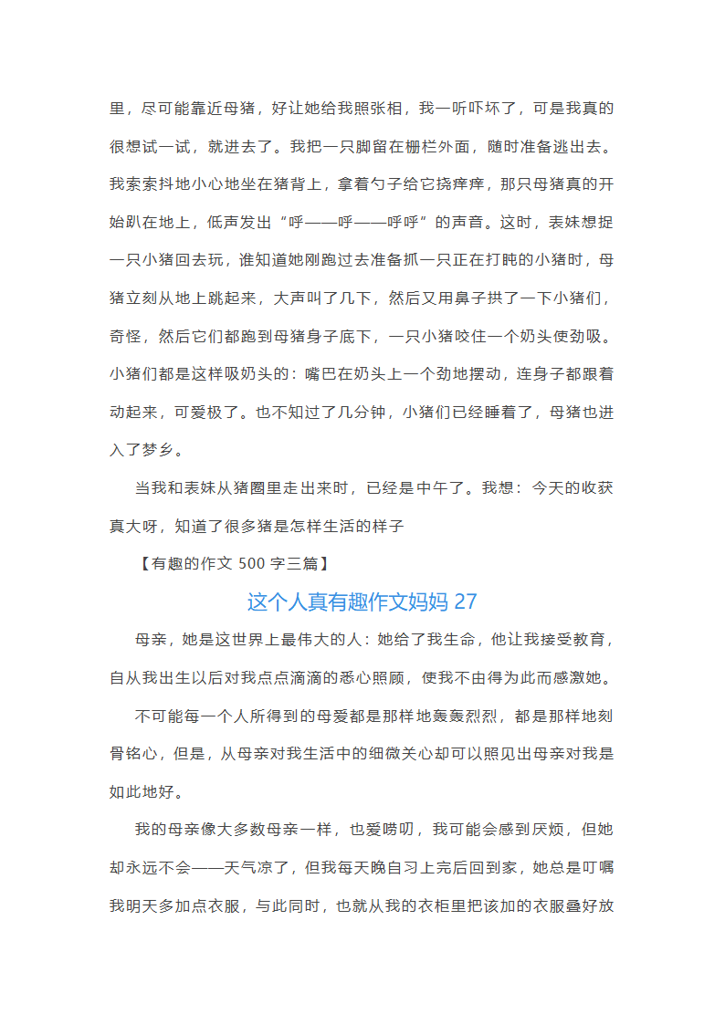 这个人真有趣作文妈妈(合集48篇)第26页