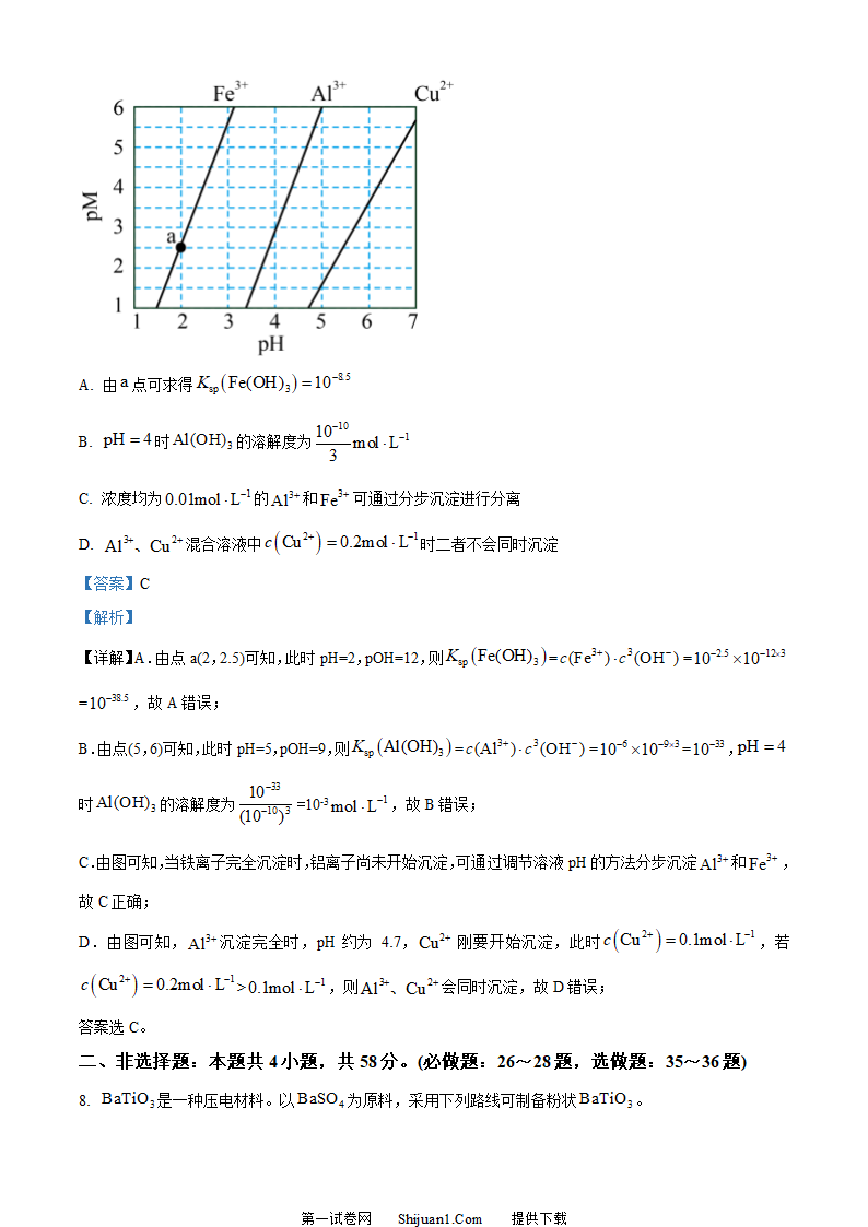 2023年高考全国甲卷化学真题第5页