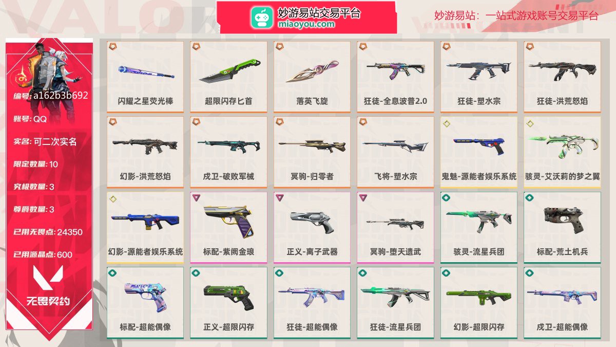 等级47 段位未定级 刀皮数量3 枪皮数量54 限定10 究极3 尊爵3 已用无畏点数24350 已用源晶点数600，落英飞旋，鬼魅-源能者娱乐系统，标配-紫阙金琅，正义-离子武器，标配-荒土机兵，标配-战术能与伙伴们，鬼魅-采蜜小蜂队，狂怒-聚合之力，标配-超能偶像